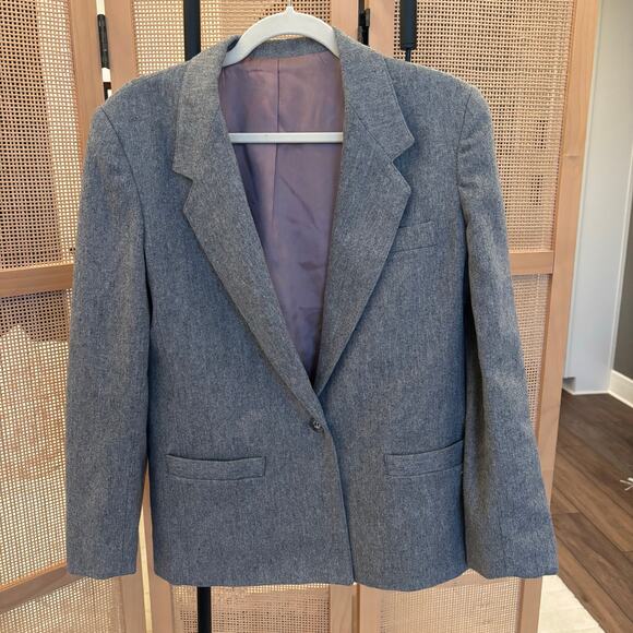 Vintage gray wool blazer concepts by Carla Women's size medium - Picture 3 of 7